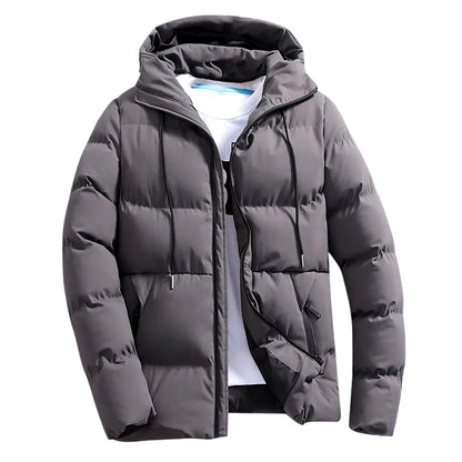 Men's Fashion Parka – Warm Hooded Winter Jacket for Casual & Business Wear