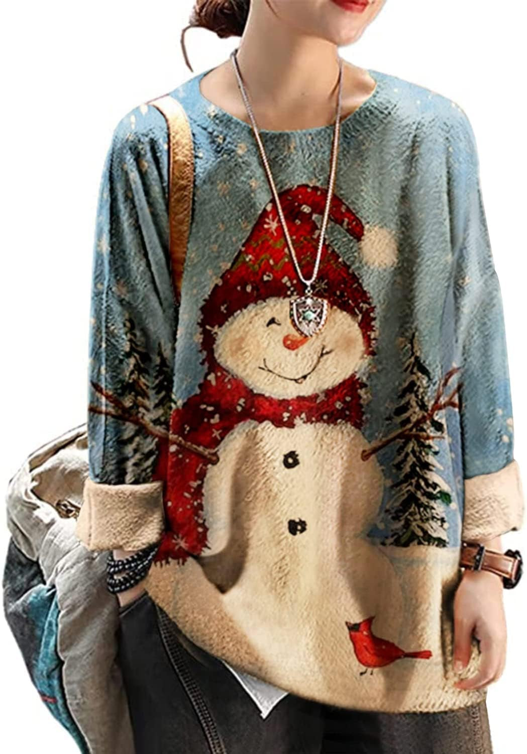 Women's Christmas Graphic Oversized Sweater 