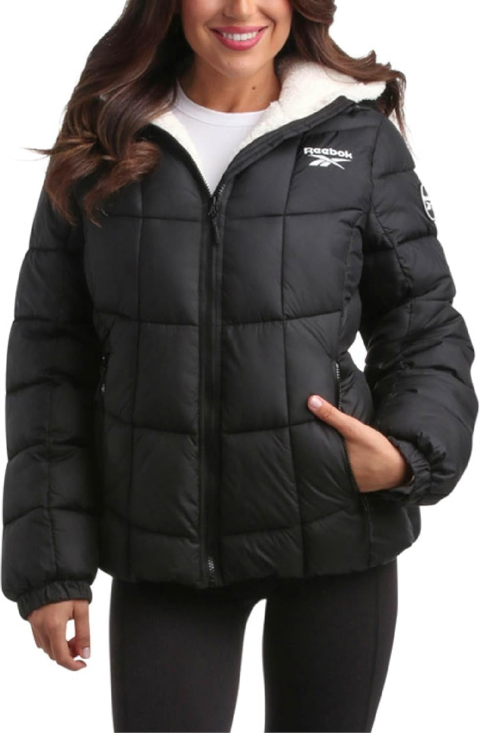 Women's Winter Jacket - Heavyweight Quilted Puffer Parka Coat with Sherpa Lining