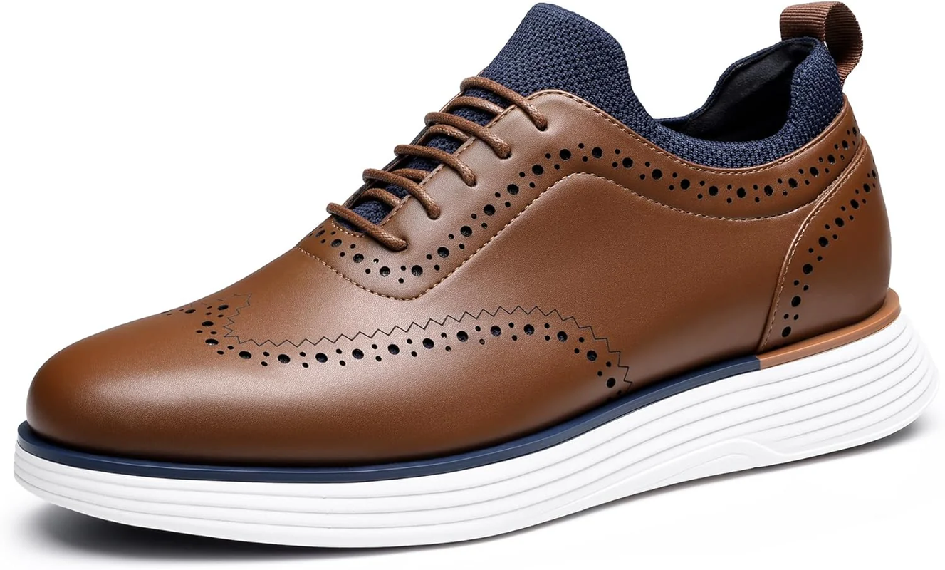 Men's Maxflex Wingtip Brogue Sneakers – Stylish Dress Casual Oxfords