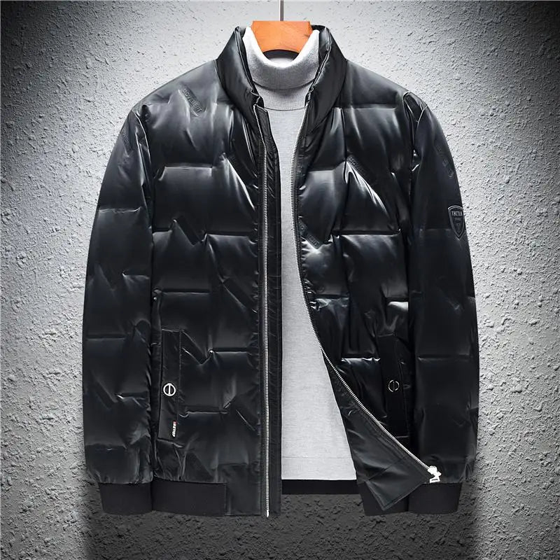 Men's Winter Down Puffer Jacket – Casual Streetwear Windbreaker Coat