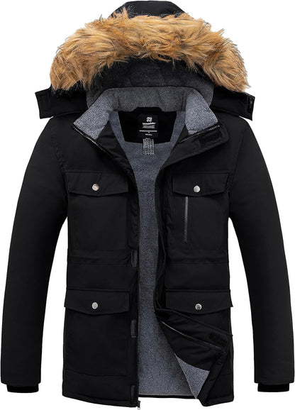 Men's Warm Hooded Puffer Coat