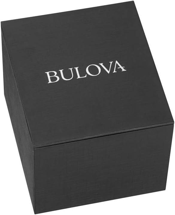 Bulova Men's Precisionist 3-Hand Calendar Stainless Steel Watch with Black Leather Strap and Blue Dial 