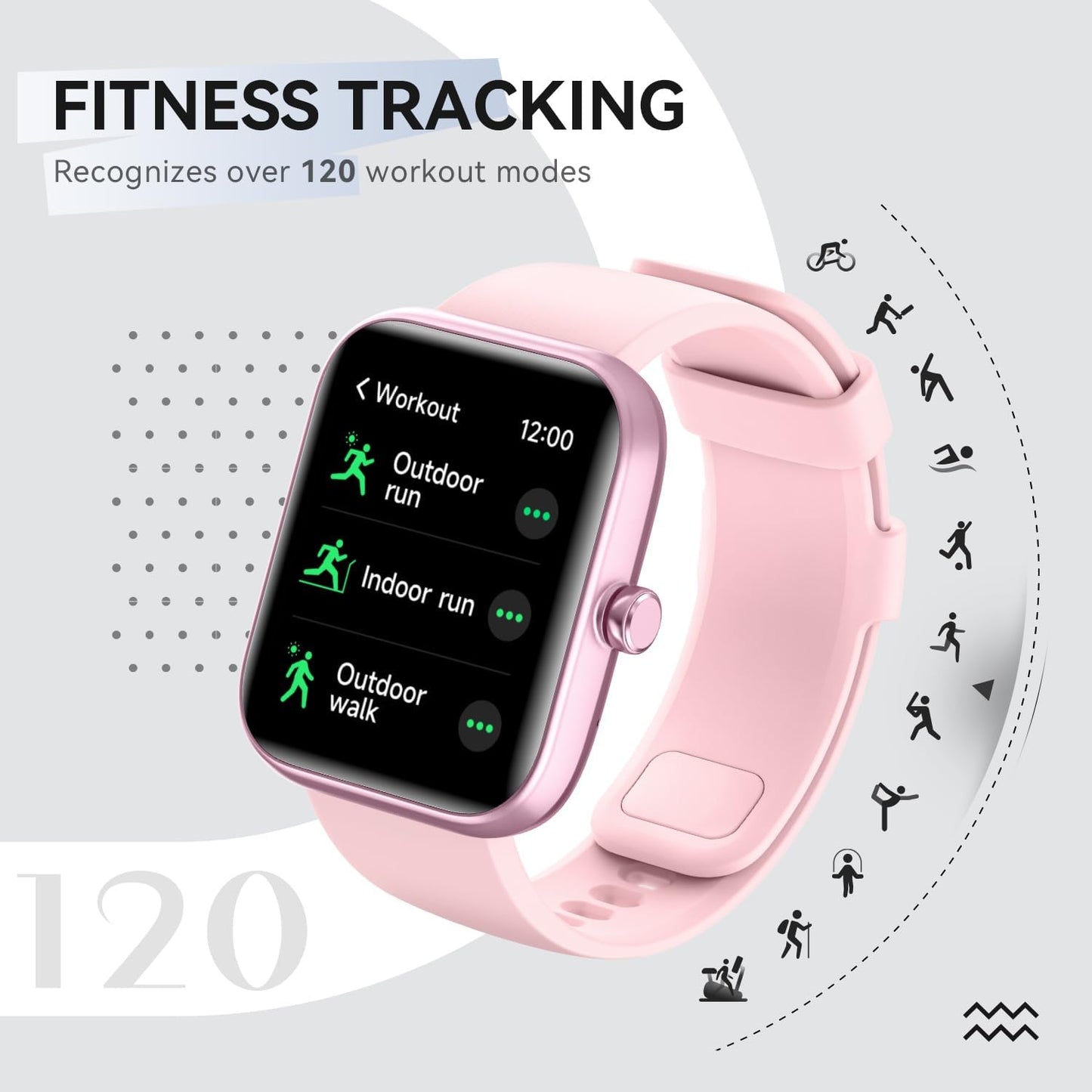 Women's Smart Watch with Fitness Tracker, Bluetooth Calling, and 14-Day Battery