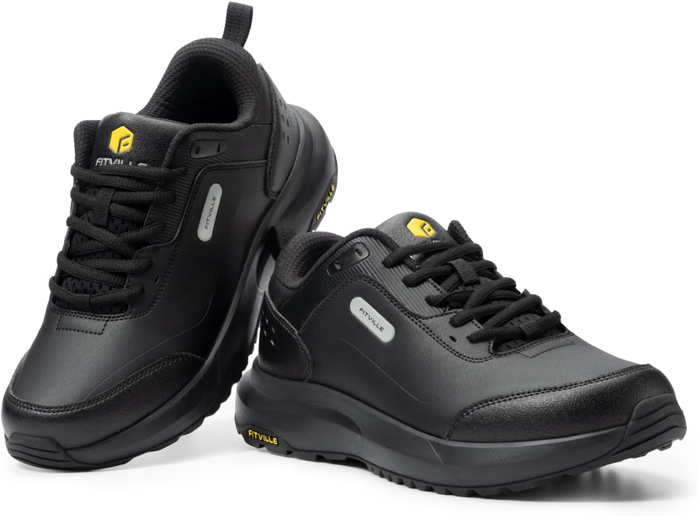 Men's Wide Waterproof Hiking & Work Shoes with Arch Support