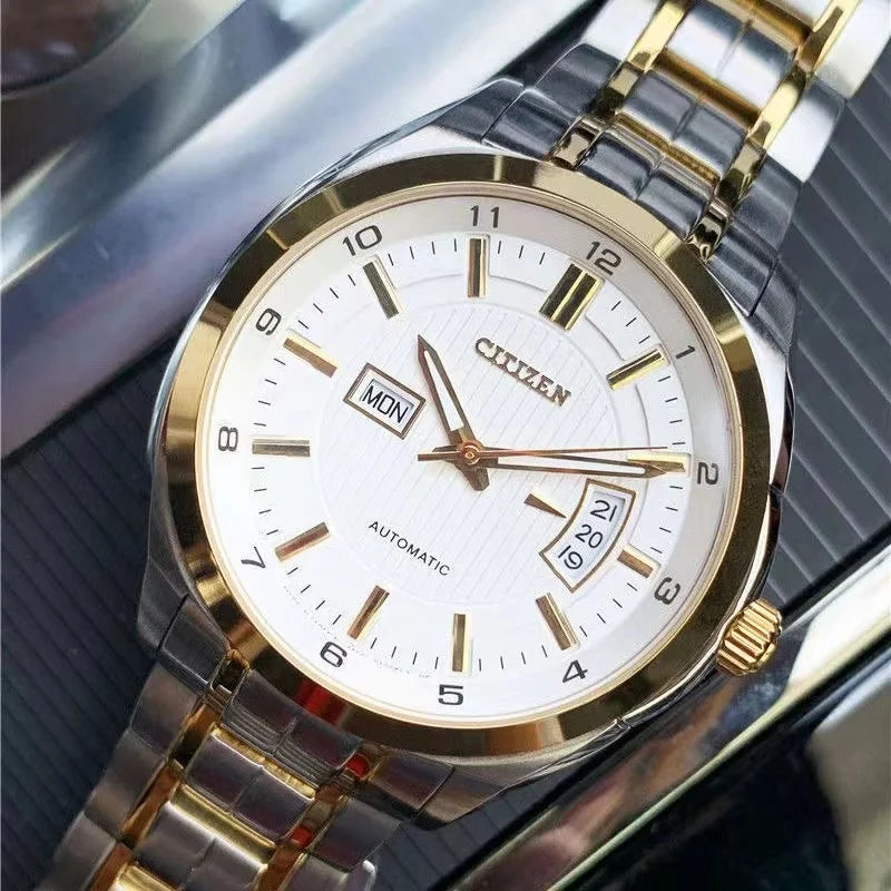 Men's Luxury Japanese Automatic Watch – Waterproof with Large Dial