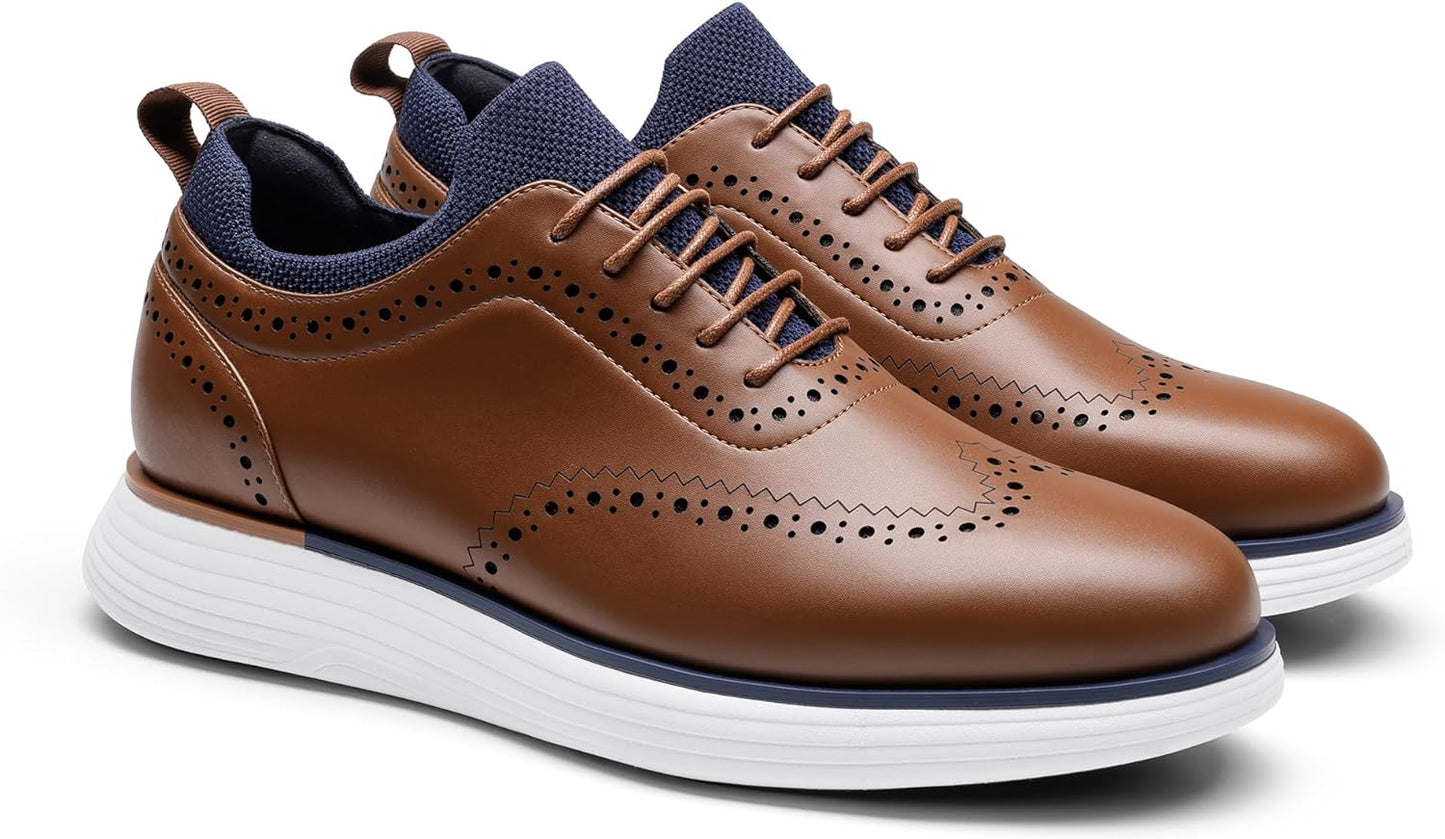 Men's Maxflex Wingtip Brogue Sneakers – Stylish Dress Casual Oxfords