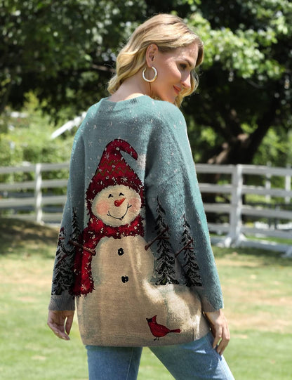 Women's Christmas Graphic Oversized Sweater 