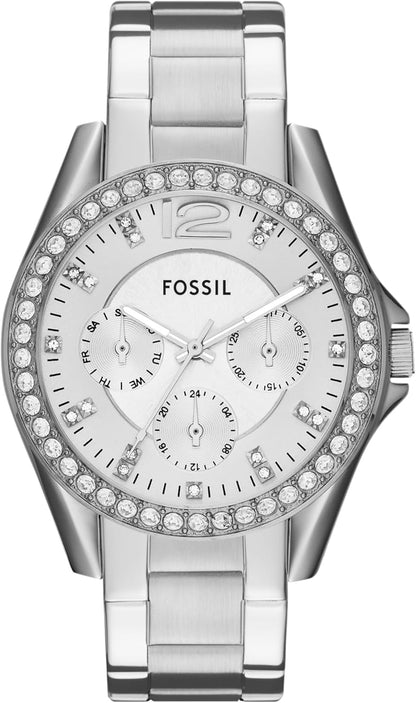 Riley Women's Watch with Crystal Accents & Stainless Steel Bracelet