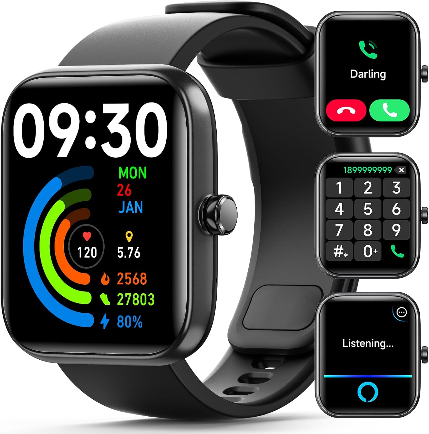 Women's Smart Watch with Fitness Tracker, Bluetooth Calling, and 14-Day Battery