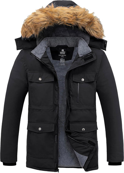 Men's Warm Hooded Puffer Coat