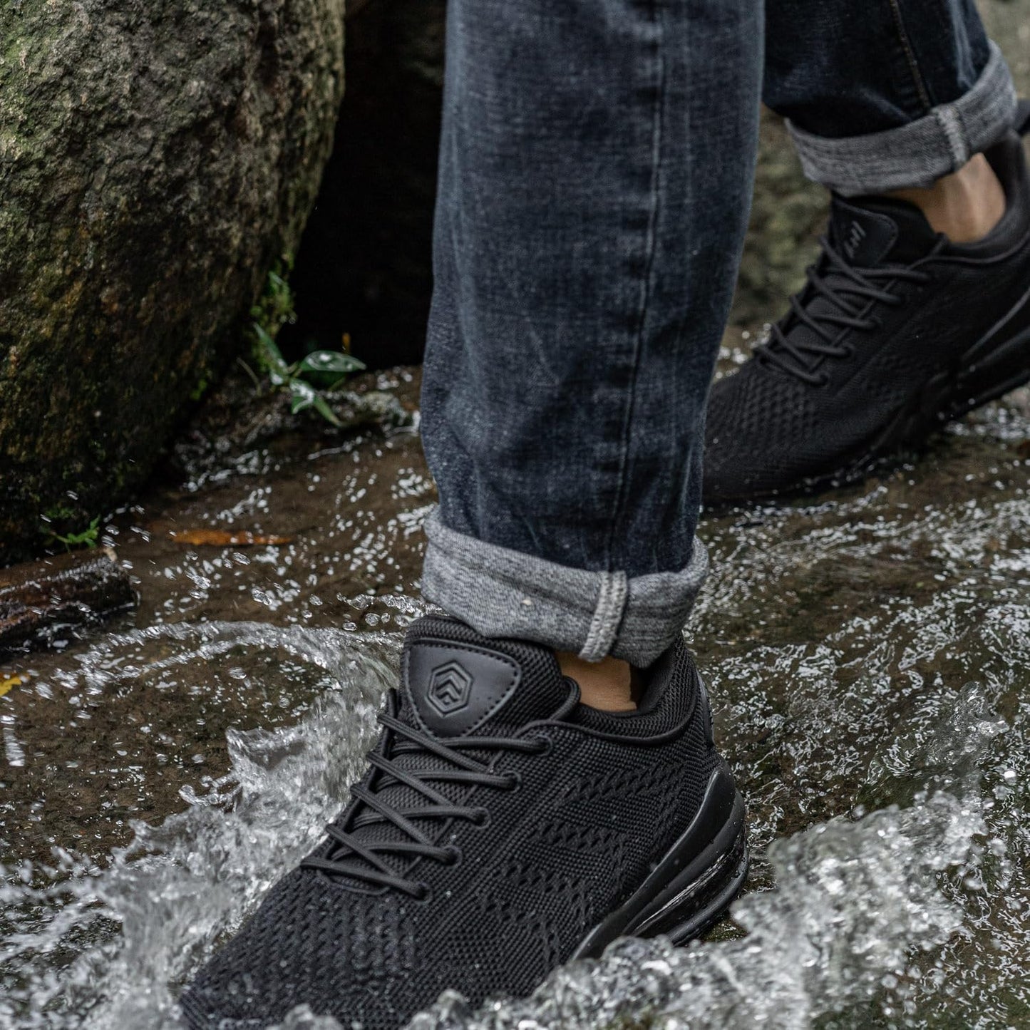 Men's Waterproof Slip-On Work Shoes with Non-Slip Sole.