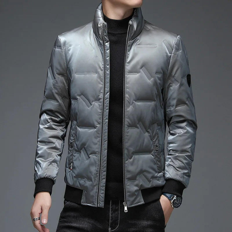 Men's Winter Down Puffer Jacket – Casual Streetwear Windbreaker Coat