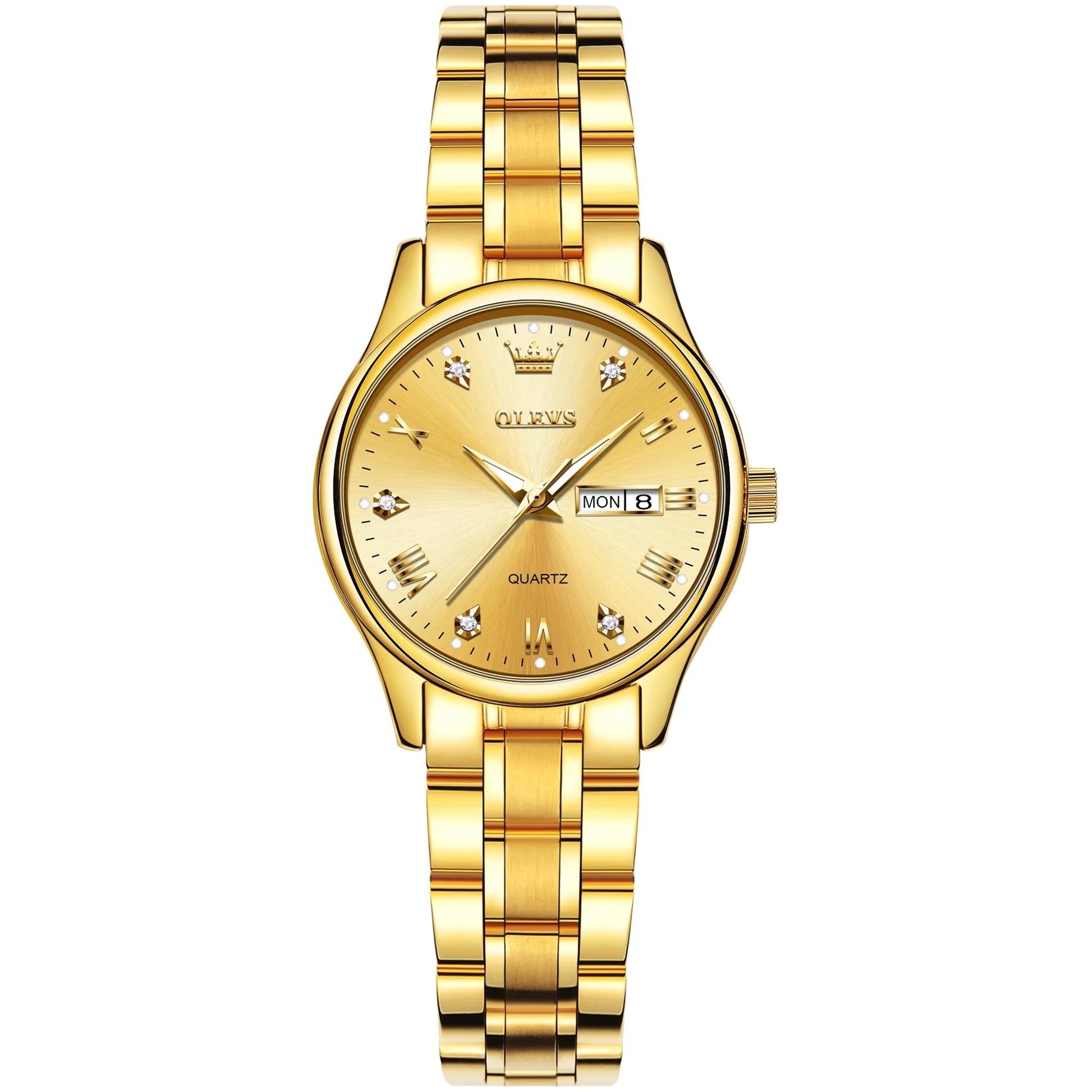 Women's Gold Diamond Watch - Quartz, Stainless Steel