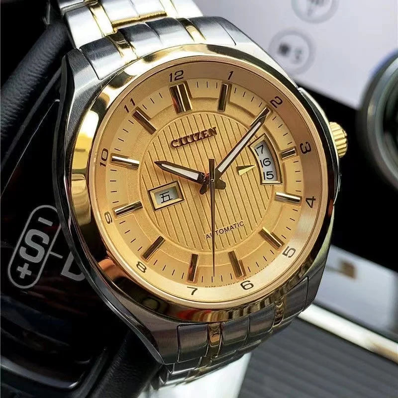 Men's Luxury Japanese Automatic Watch – Waterproof with Large Dial