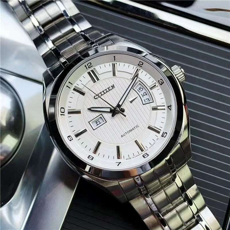 Men's Luxury Japanese Automatic Watch – Waterproof with Large Dial