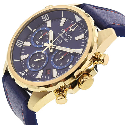 Marine Star Men's Chronograph Watch with Blue Dial