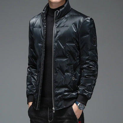 Men's Winter Down Puffer Jacket – Casual Streetwear Windbreaker Coat