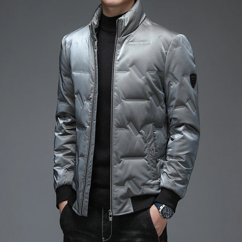 Men's Winter Down Puffer Jacket – Casual Streetwear Windbreaker Coat