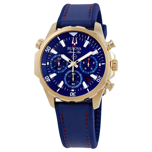 Marine Star Men's Chronograph Watch with Blue Dial